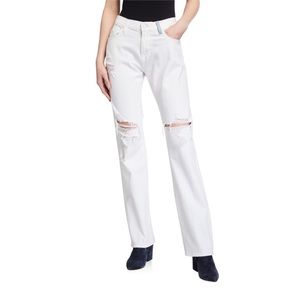 7 for All Mankind distressed white jeans size 24